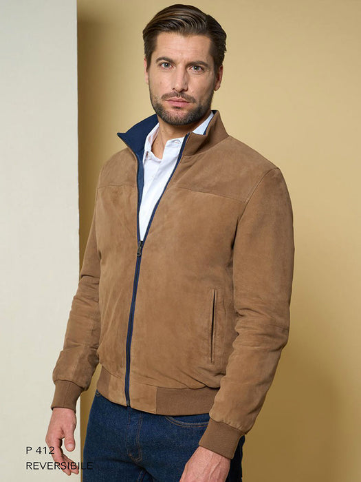 Talenti Uomo Giubbino Reversibile in 100% Renna