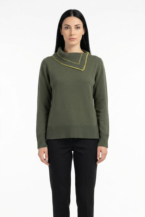 Cleonice Donna Maglia in 100% Pura Lana di Biella certificata