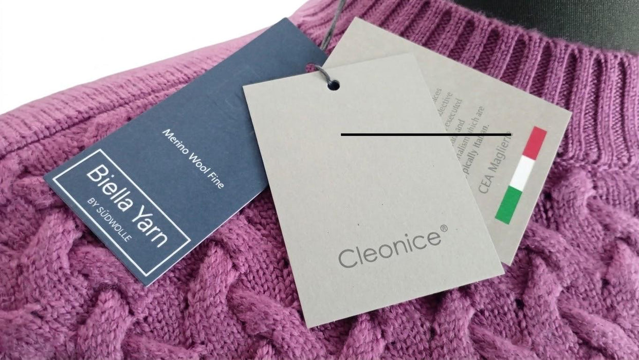 Cleonice Donna Maglia in 100% Pura Lana di Biella certificata
