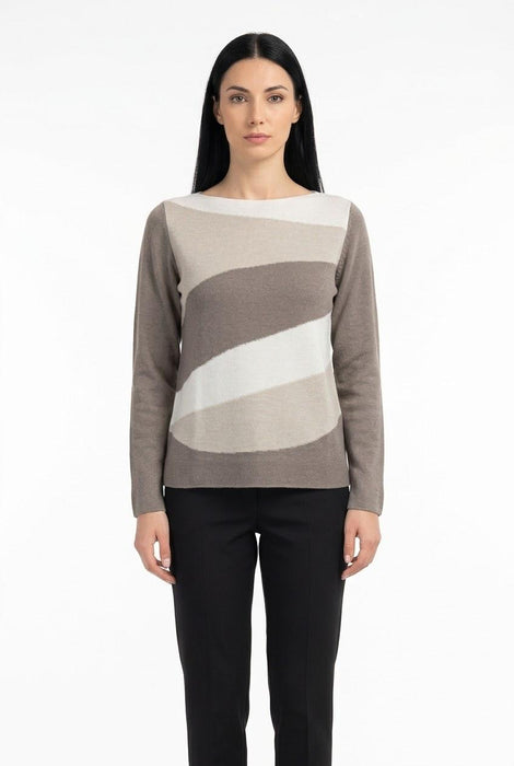 Cleonice Donna Maglia Girocollo in 100% Lana di Tollegno - Falcone Abbigliamento