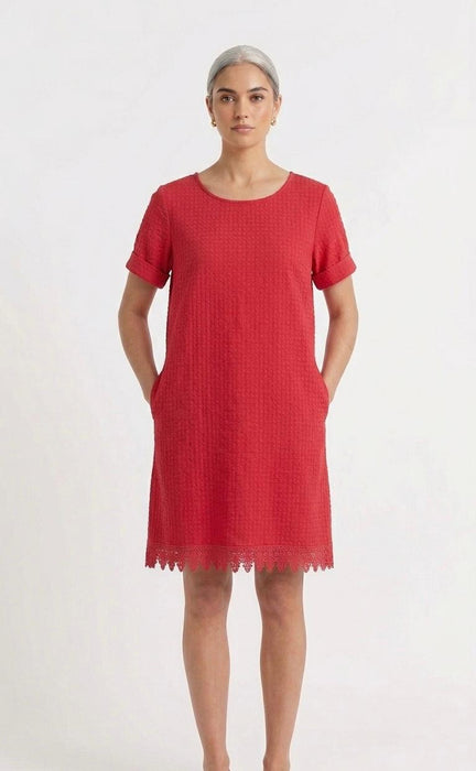 VLT'S Abito Donna in 100% Cotone con Tasche nei Fianchi