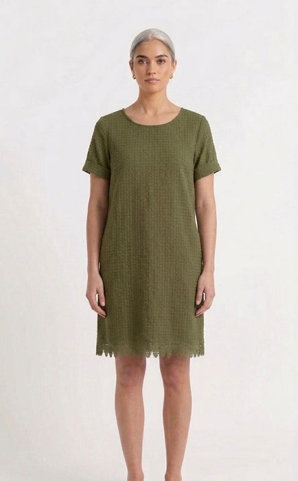 VLT'S Abito Donna in 100% Cotone con Tasche nei Fianchi
