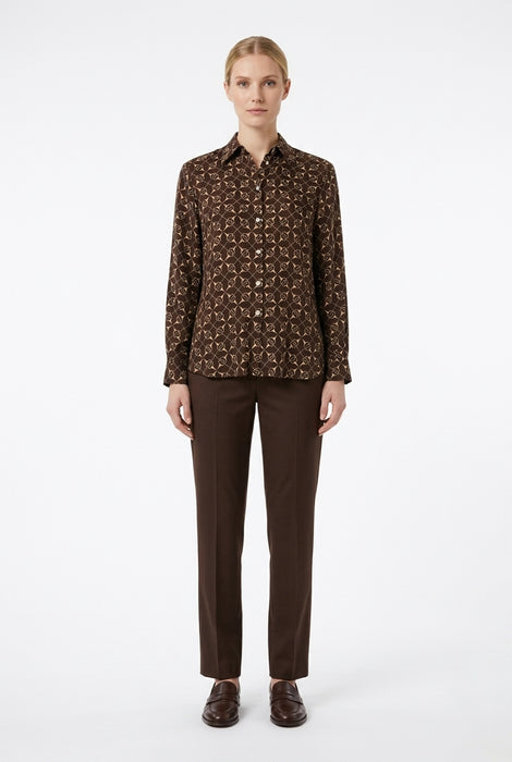 VLT'S Donna Camicia in Pura Viscosa Naturale certificata
