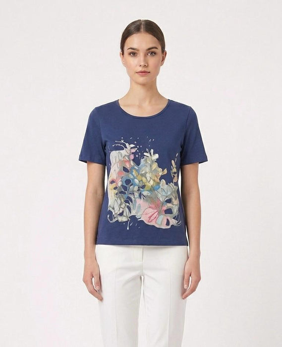 Eleonora del Bono T-Shirt Donna in 95% Cotone e 5% Elastan - Falcone Abbigliamento