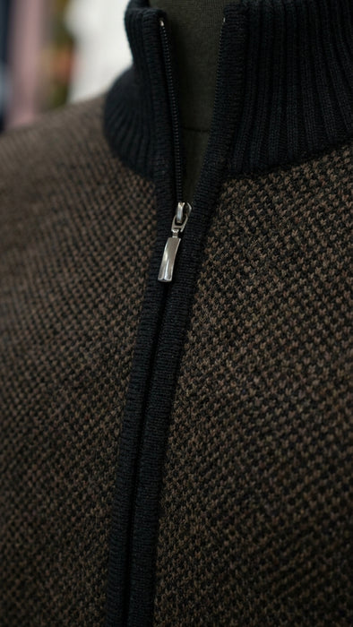 Colerige Uomo Cardigan in Misto Lana