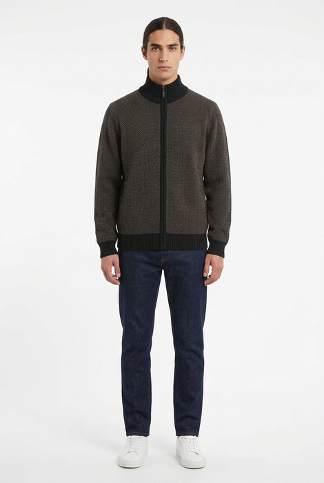 Colerige Uomo Cardigan in Misto Lana