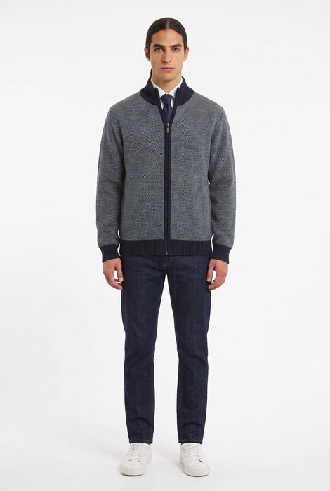Colerige Uomo Cardigan in Misto Lana