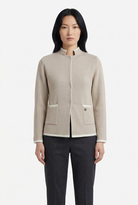 Studio SDB Venezia Donna Cardigan in Misto Lana e Lana Alpaca