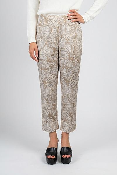 Corte dei Gonzaga Donna Pantalone alla Caviglia in 100% Cotone - Falcone Abbigliamento