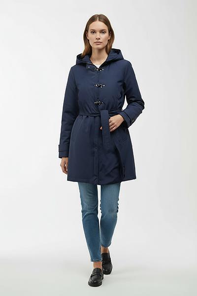 Corte dei Gonzaga Donna Giaccone Impermeabilizzato con Cappuccio e  Chiusura con Alamari