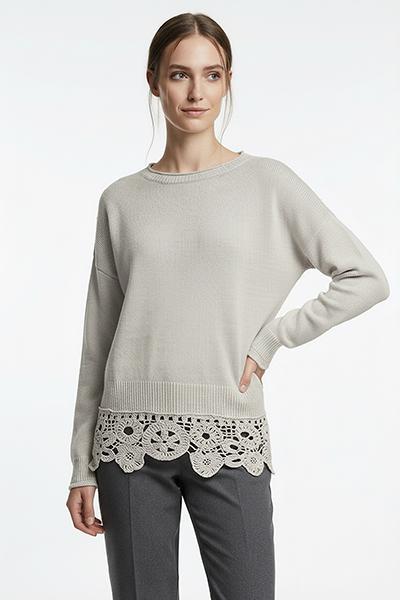 Corte dei Gonzaga Donna Maglia in Misto Lana e Cashmere
