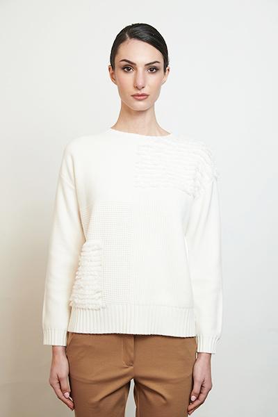 Corte dei Gonzaga Maglia girocollo Donna in Morbida Viscosa