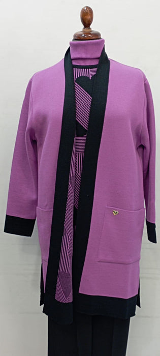 Love to Love by Gai Mattiolo Cardigan Lungo Donna in 70% Lana Merino