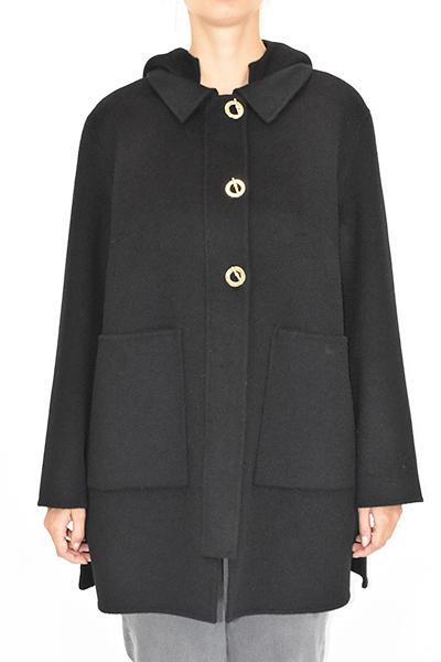 Corte dei Gonzaga Giaccone Calibrato in 100% Pura Lana Merino con Cappuccio