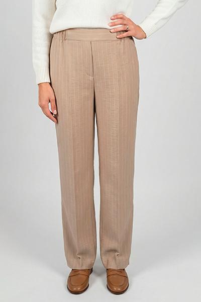 Corte dei Gonzaga Donna Pantalone Gessato in Viscosa con Vestibilità Calibrata - Falcone Abbigliamento