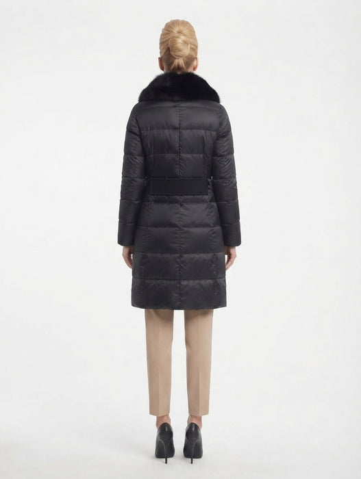 Feel Giaccone Impermeabile con Collo in Eco Pelliccia