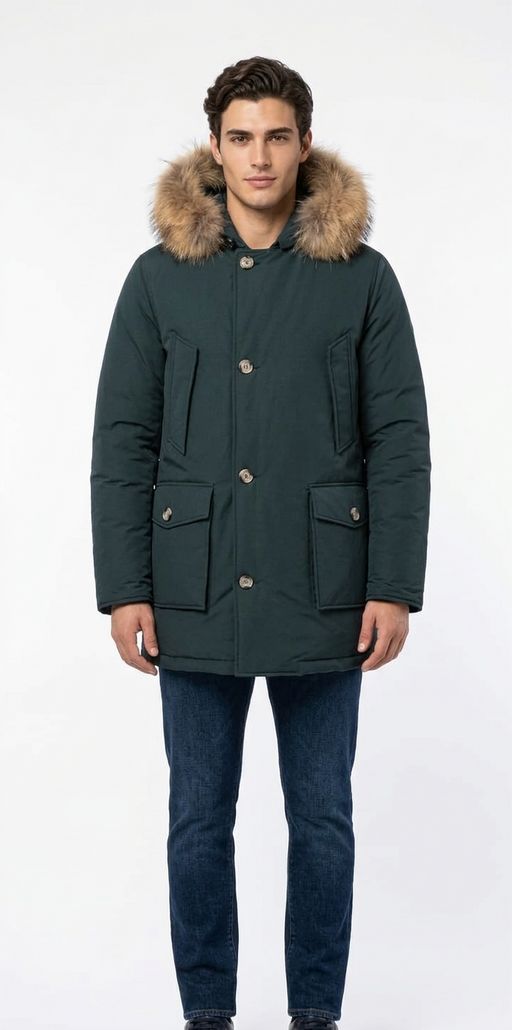 Ghiacciozero Uomo Giaccone con Cappuccio ed Eco Pelliccia - Falcone Abbigliamento
