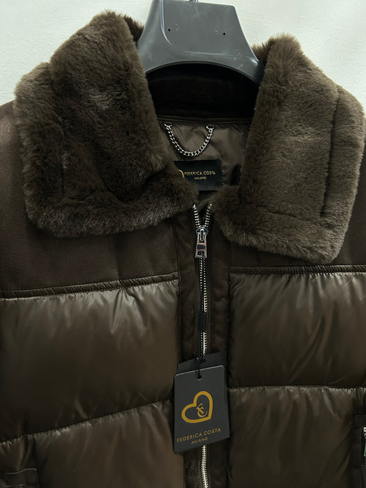 Federica Costa Giubbino Impermeabilizzato ed Eco Pelliccia
