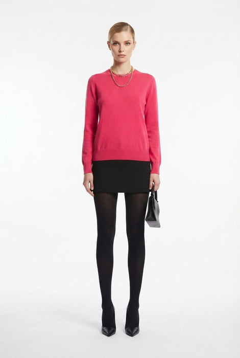 Love to Love by Gai Mattiolo Donna Maglia Girocollo in Misto Cashmere