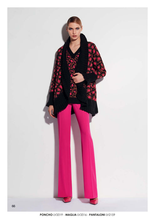 Love to Love by Gai Mattiolo Poncho Donna in Misto Lana