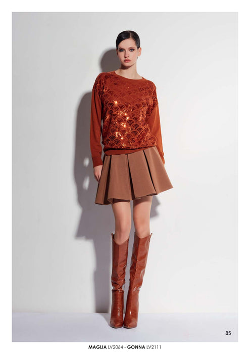 Love to Love by Gai Mattiolo Maglia Girocollo Donna in Misto Cashmere