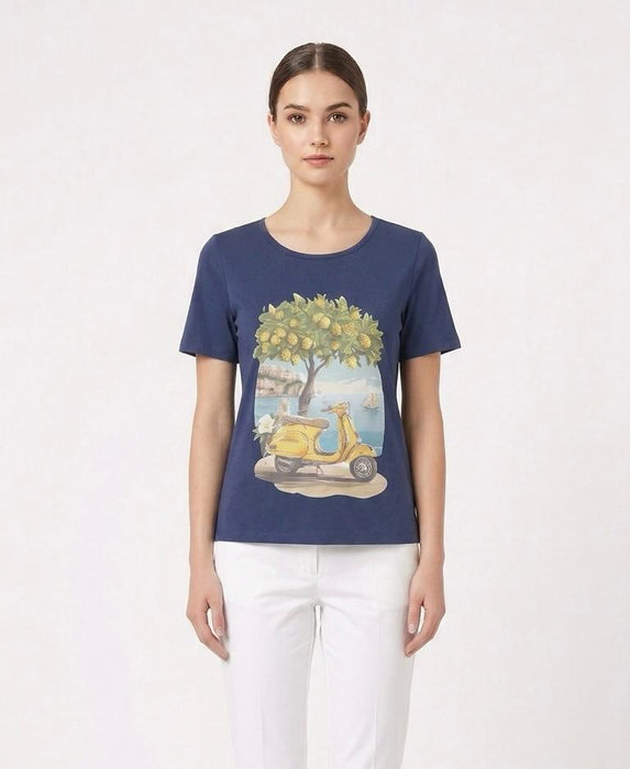 Eleonora del Bono T-Shirt Donna in 95% Cotone e 5% Elastan - Falcone Abbigliamento