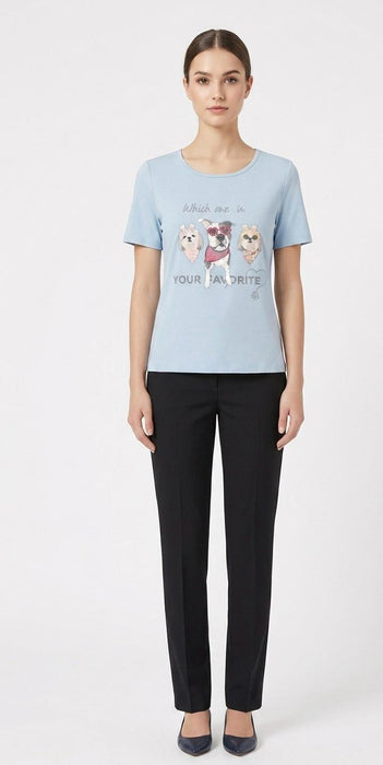 Eleonora del Bono T-Shirt Donna in 95% Cotone e 5% Elastan - Falcone Abbigliamento