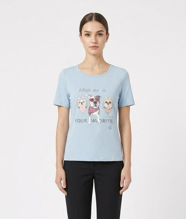 Eleonora del Bono T-Shirt Donna in 95% Cotone e 5% Elastan - Falcone Abbigliamento