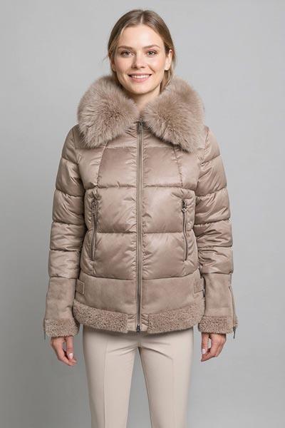 Corte dei Gonzaga Donna Giubbotto con Eco Pelliccia ed Eco Montone