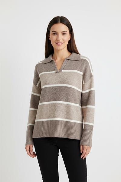 Corte dei Gonzaga Donna Polo senza Bottoni in Misto Lana - Falcone Abbigliamento