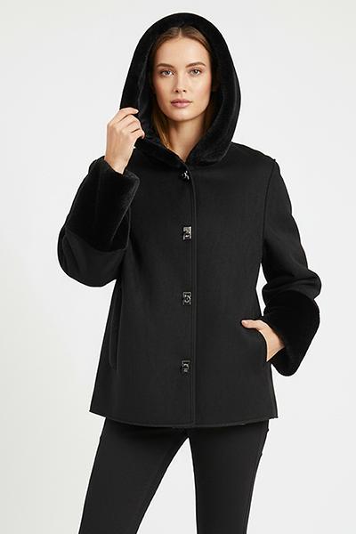 Corte dei Gonzaga Donna Eco Montone con Cappuccio