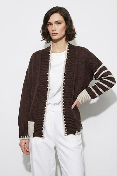 Corte dei Gonzaga Donna Cardigan senza Bottoni