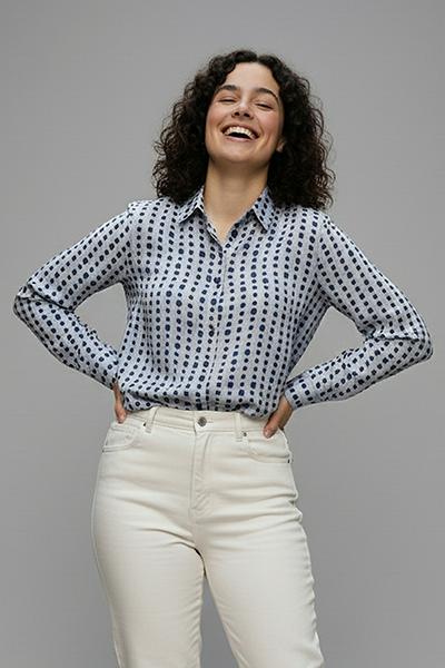 Corte dei Gonzaga Donna Camicia Foderata con Vestibilità Calibrata