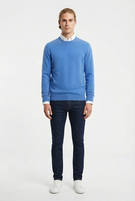 Maglione Girocollo in Misto Lana e Cashmere