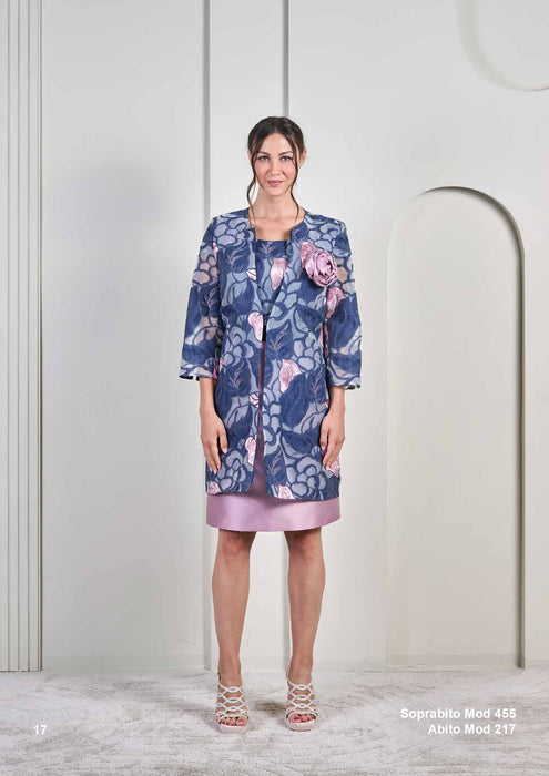 Peg Donna Abito e Spolverino in Tessuto Mikado e Seta - Falcone Abbigliamento