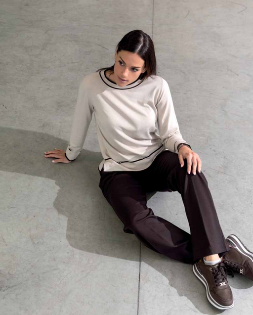 Studio SDB Venezia Donna Maglia Girocollo in Misto Viscosa - Falcone Abbigliamento