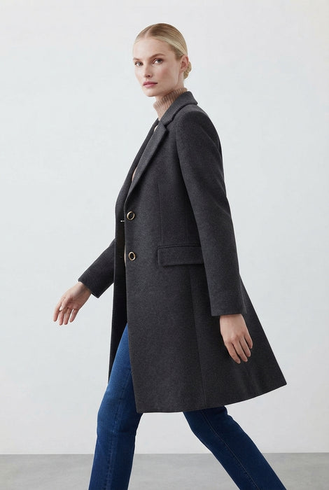 Oltretempo Cappotto Monopetto in Tinta Unita