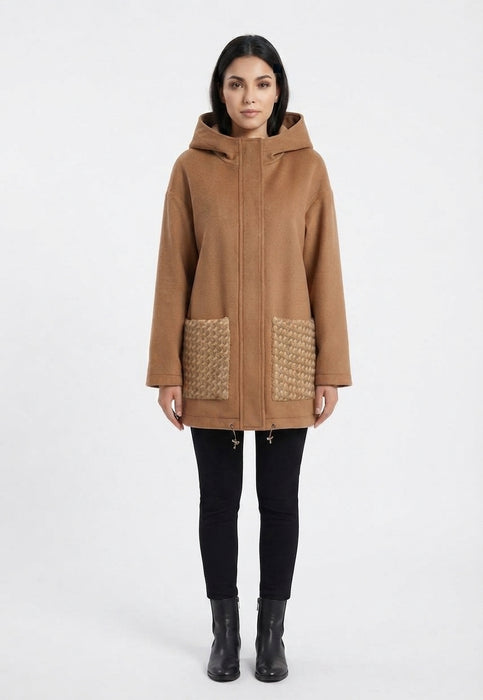 Feel Cappotto Corto in 100% Lana