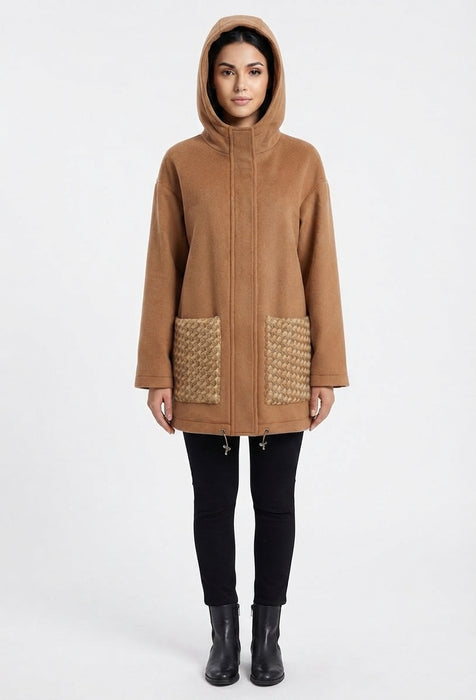 Feel Cappotto Corto in 100% Lana